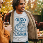 Preview: T-Shirt "Ouzo ist meine Therapie" – Lustiges Griechenland Motiv für Ouzo-Fans